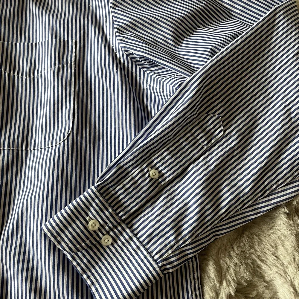 Ralph Lauren Classic Fit Non‎ Iron Stripe Dress Shirt 17 36/37
